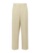 Auralee - Pleated Straight-Leg Wool Suit Trousers - Yellow