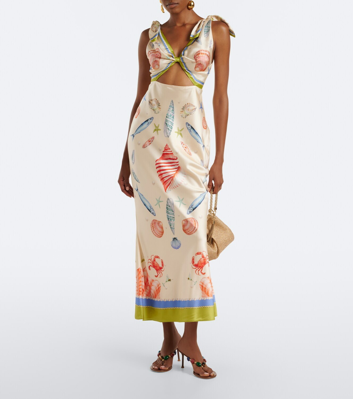 Retrofête Carlotte silk-blend satin maxi dress