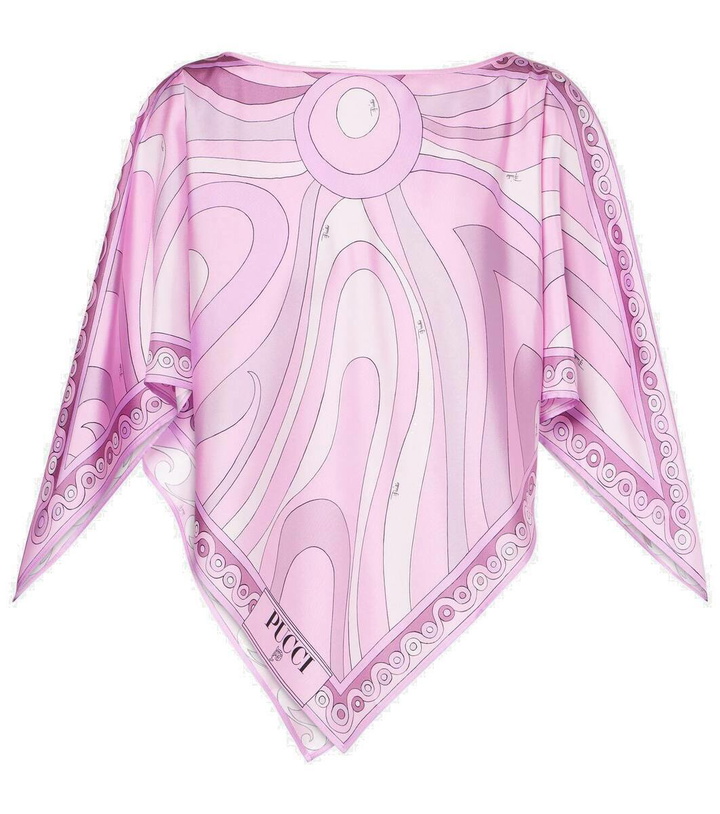 Photo: Pucci Printed silk twill top