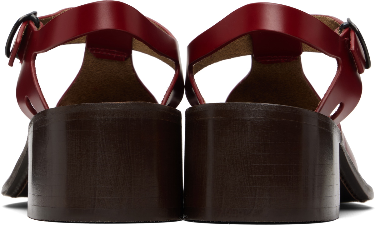 HEREU Red Pesca Heeled Sandals