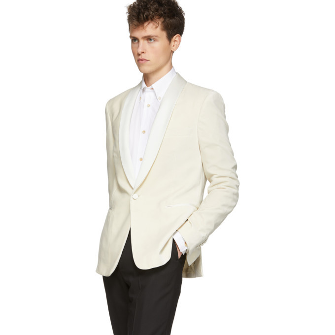 White velvet outlet blazer