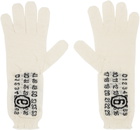MM6 Maison Margiela Off-White Wool Gloves