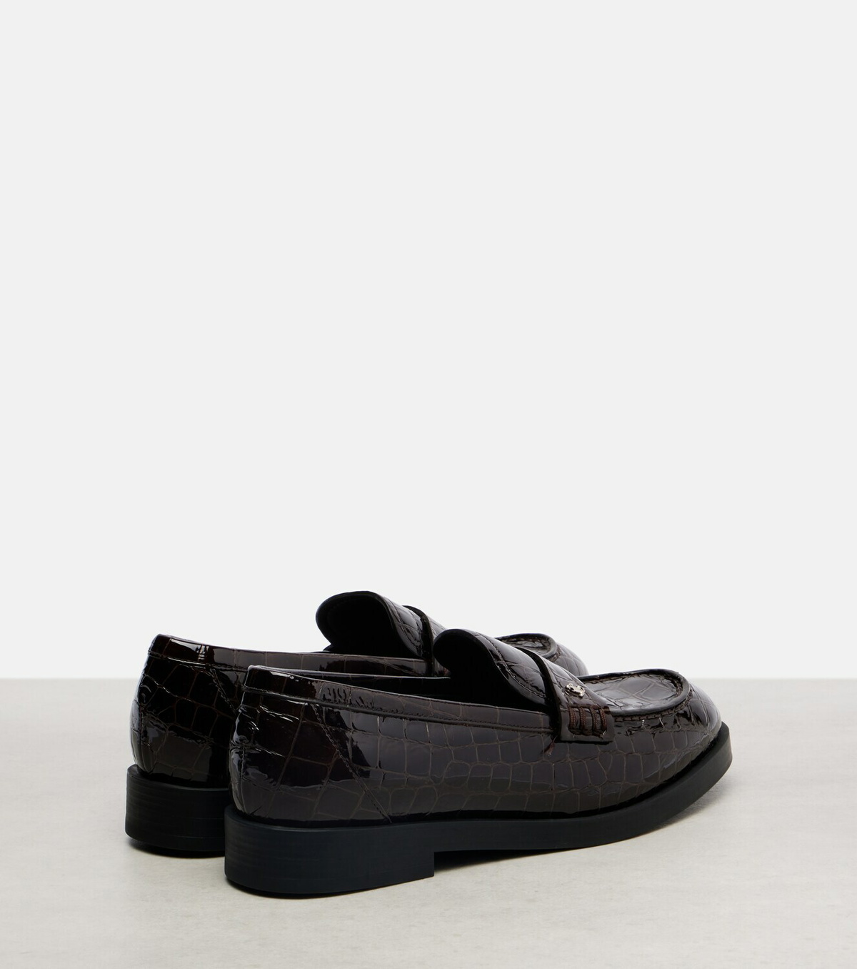 Jimmy Choo Ivy croc-effect patent leather loafers