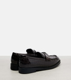 Jimmy Choo Ivy croc-effect patent leather loafers