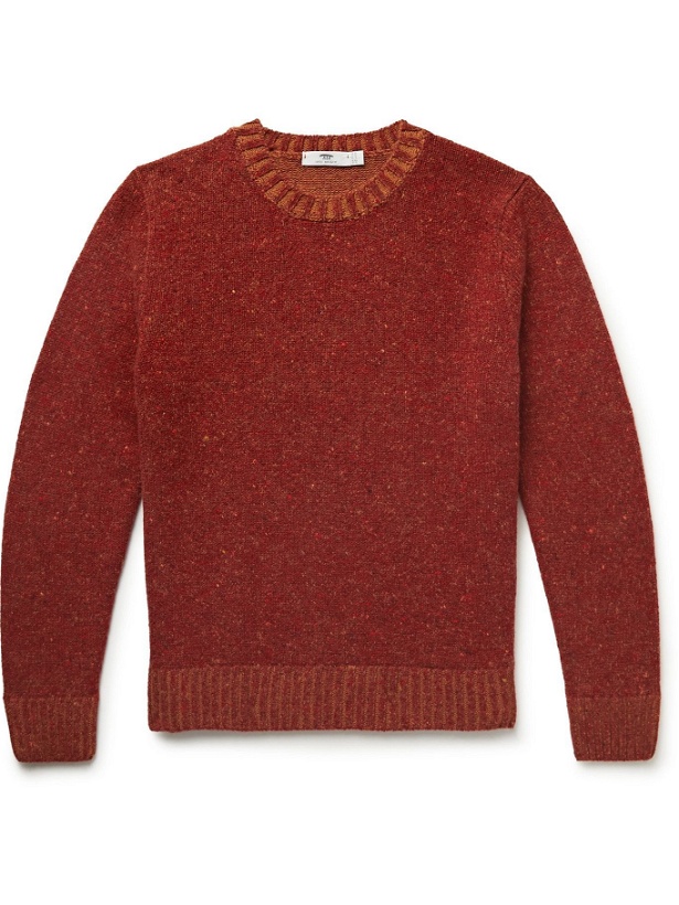 Photo: Inis Meáin - Donegal Merino Wool and Cashmere-Blend Sweater - Red