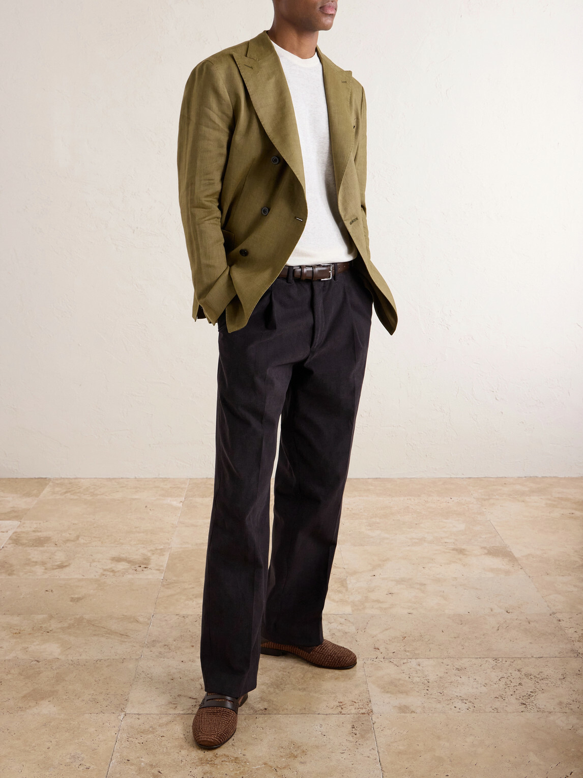 PIACENZA 1733 - Silk and Linen-Blend T-Shirt - Neutrals