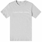 Calvin Klein Men's Institutional Logo Slim T-Shirt in Light Grey Heather