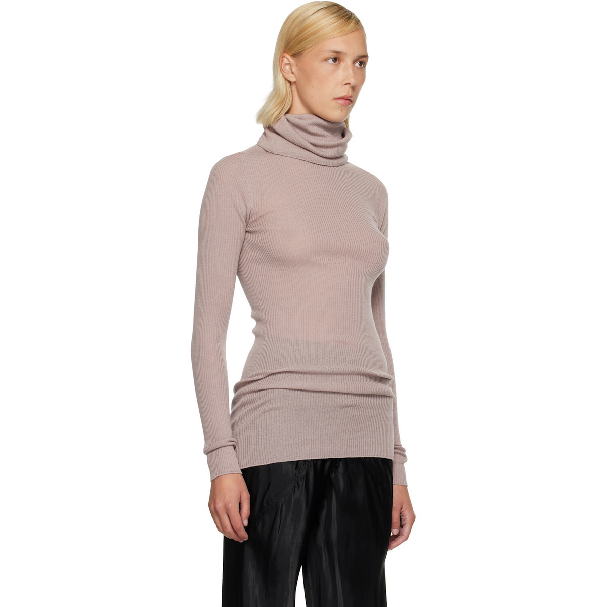 Rick Owens Pink Tower LS Tube Turtleneck