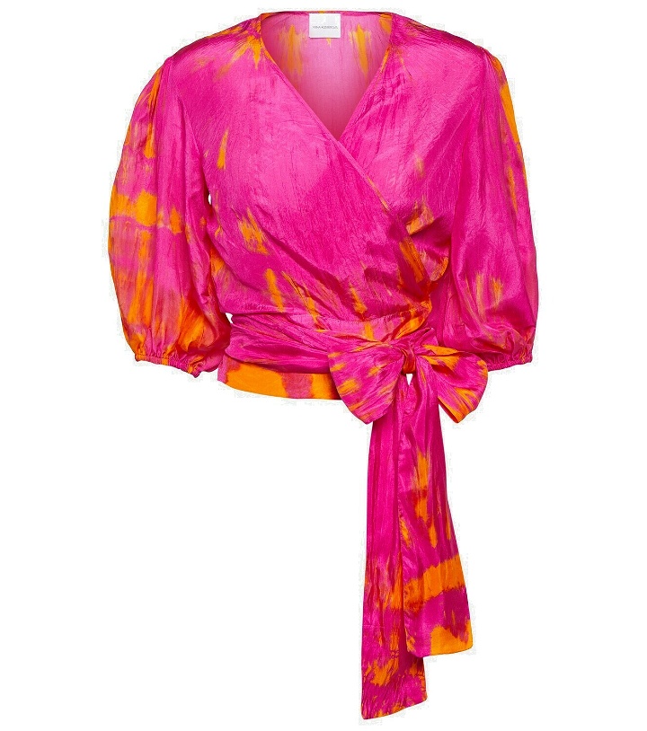 Photo: Anna Kosturova Tie-dyed cutout silk minidress
