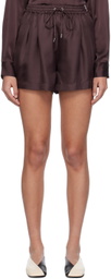 Silk Laundry Brown Slouch Shorts