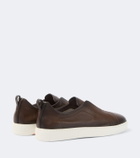 Santoni Victory leather slip-on sneakers