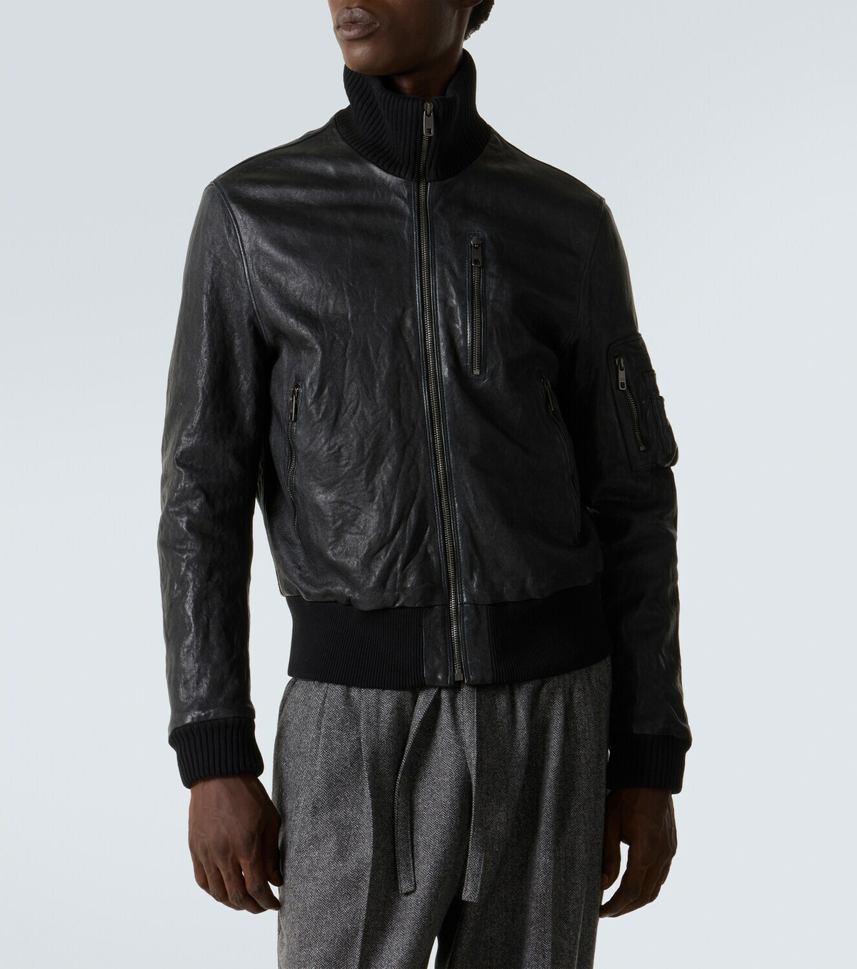 Dolce&Gabbana Leather bomber jacket