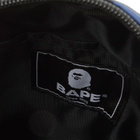 A Bathing Ape Men's Colour Camo Shark Mini Bag in Navy 
