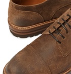 Brunello Cucinelli - Cap-Toe Suede Derby Shoes - Brown