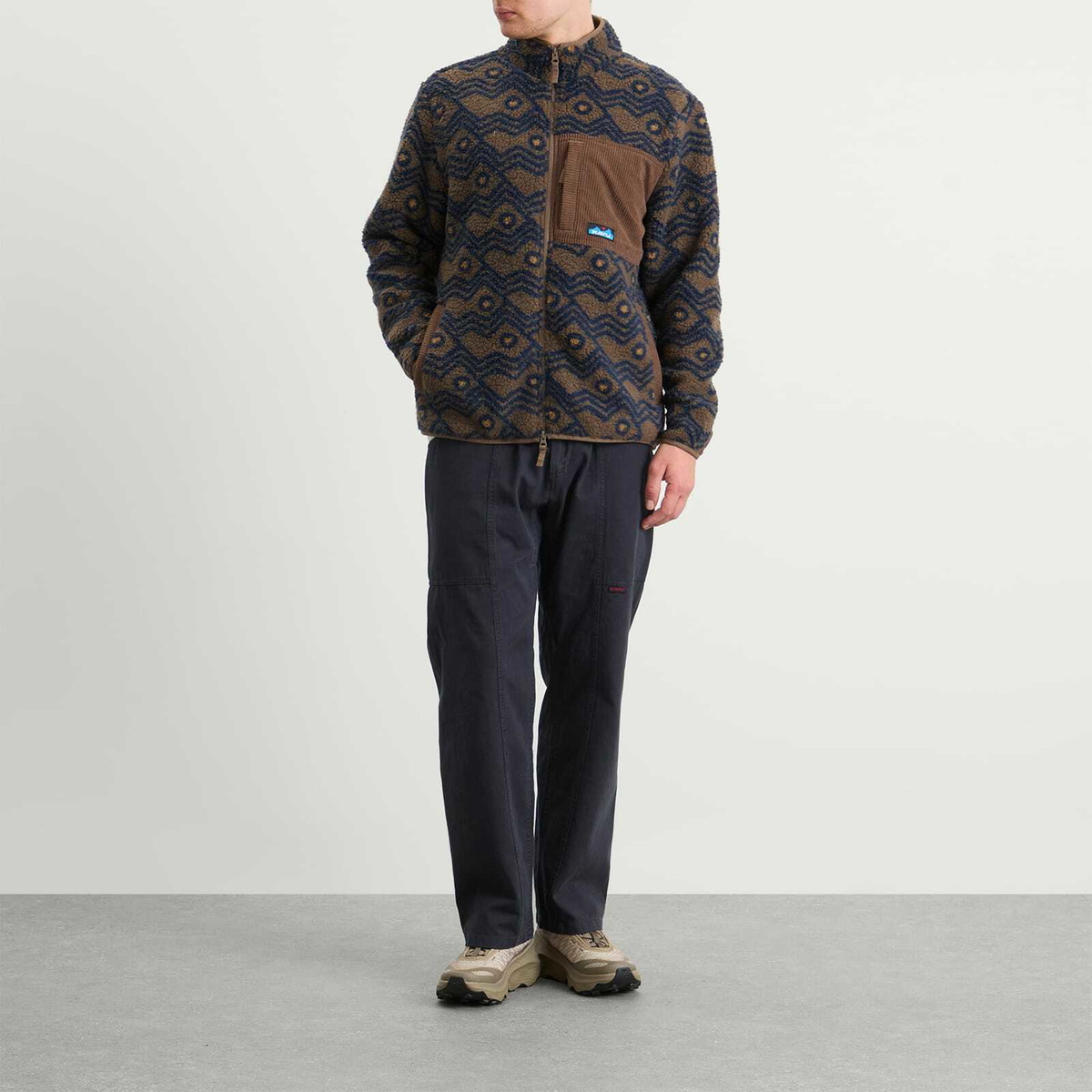 KAVU Men's Wayside Fleece Jacket in Walnut Mountain