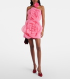 Leo Lin Floret floral-appliqué bustier dress