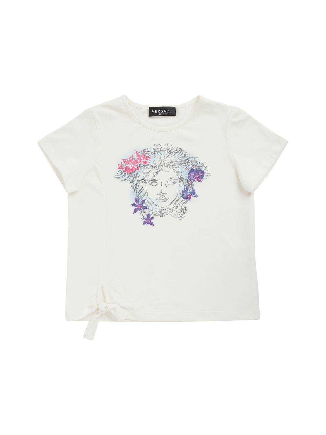 Versace Black Medusa Print Cotton Crew Neck T-shirt