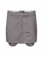 DESIGNERS REMIX Steven Viscose Blend Mini Skirt