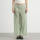Pleats Please Issey Miyake Women's Pleated Trousers in Pastel Green