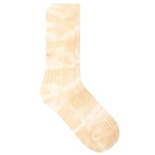 RoToTo Tie Dye Ribbed Crew Sock