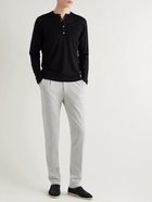 Thom Sweeney - Slim-Fit Tapered Wool and Cotton-Blend Jersey Trousers - Gray