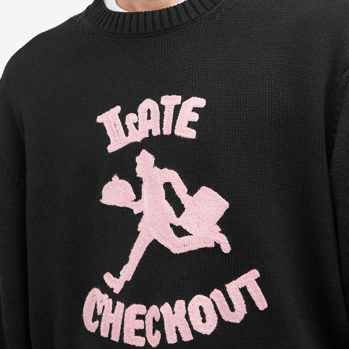 Late Checkout Men's Bellboy Crew Knit in Black