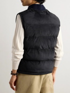Brioni - Padded Quilted Suede Gilet - Blue