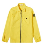 Stone Island Junior Zip Overshirt in Yellow