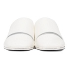 MM6 Maison Margiela White Leather Slippers