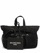 BALENCIAGA Medium 24/7 Canvas & Fishnet Tote Bags