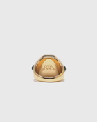 Casablanca Gold Plated Monogram Ring Gold - Mens - Jewellery
