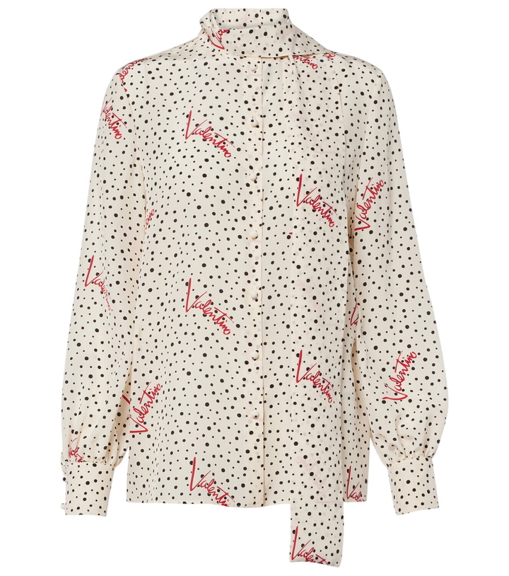 Photo: Valentino Plus De Pois silk crêpe de chine shirt