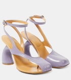 Dries Van Noten Asymmetric Virgo 95 leather pumps
