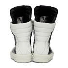 Rick Owens Black and White Geobasket Sneakers