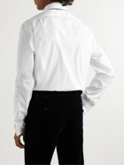 Ralph Lauren Purple label - Spread-Collar Bib-Front Cotton-Poplin Tuxedo Shirt - White