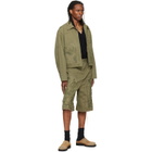 We11done Green Vintage Pinched Work Cargo Shorts