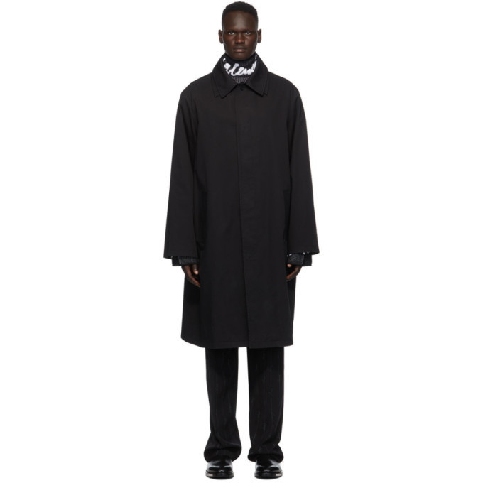 Photo: Balenciaga Black Twill Car Coat