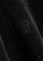 Alexanderwang.t Faded Crystal-embellished Hooded Velour Sweatshirt Black