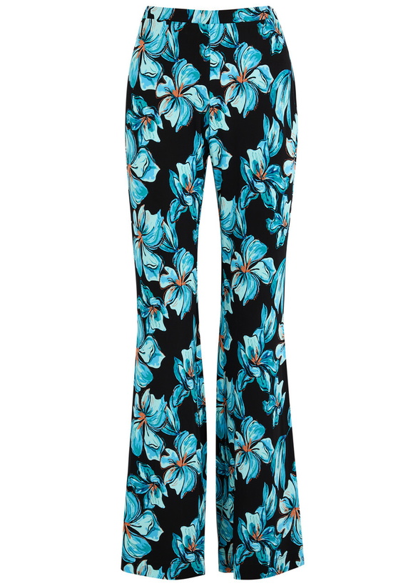 Photo: Diane Von Furstenberg Brooklyn Floral-print Jersey Trousers Multicoloured