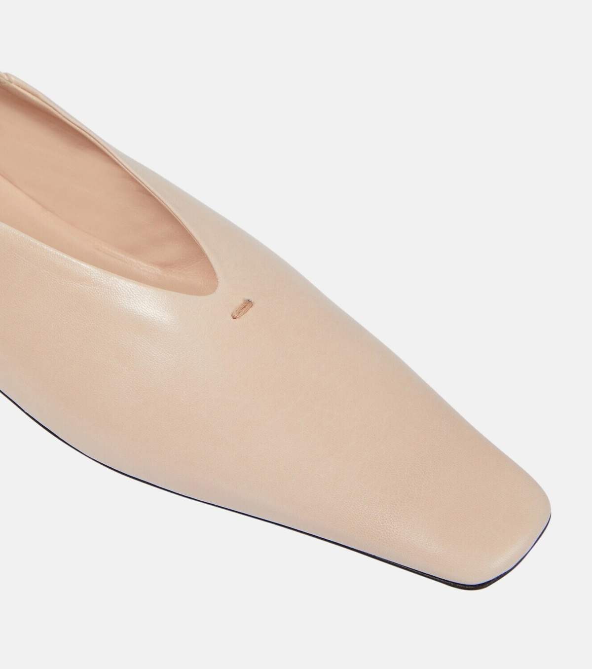 JIL SANDER Embellished leather ballet flats | NET-A-PORTER