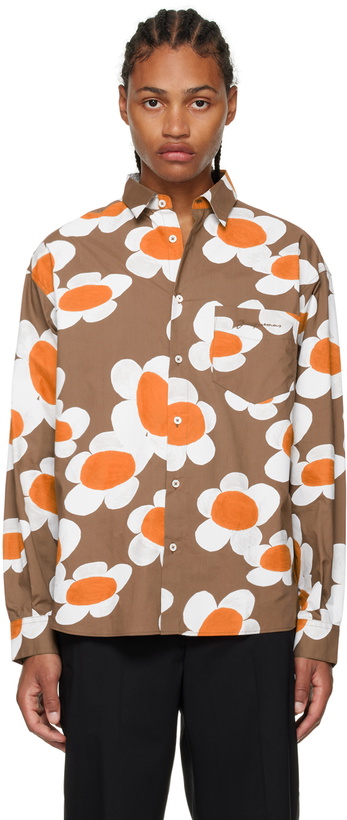 Photo: Jacquemus Brown 'Le Chemise Fleur' Shirt