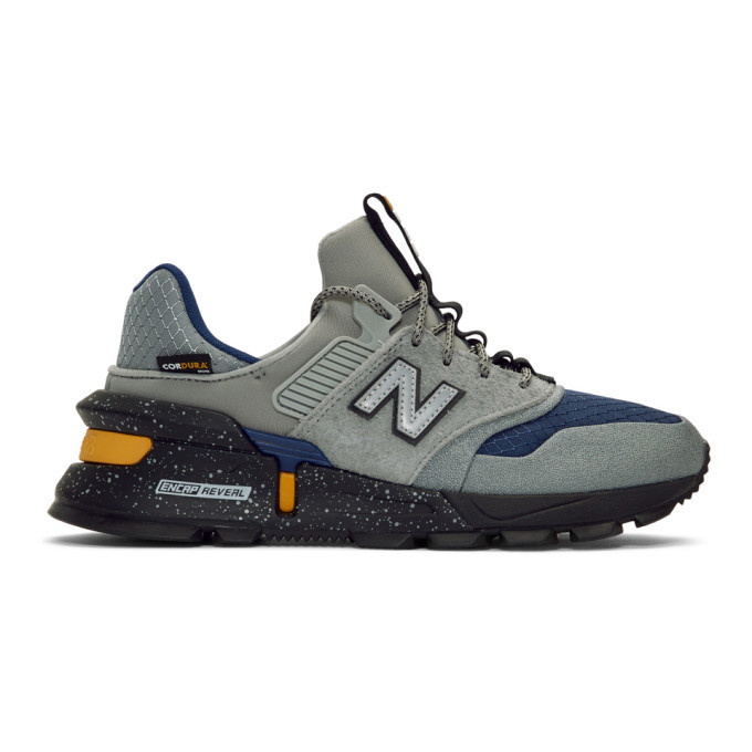 Photo: New Balance Grey and Navy 997 Sport Sneakers