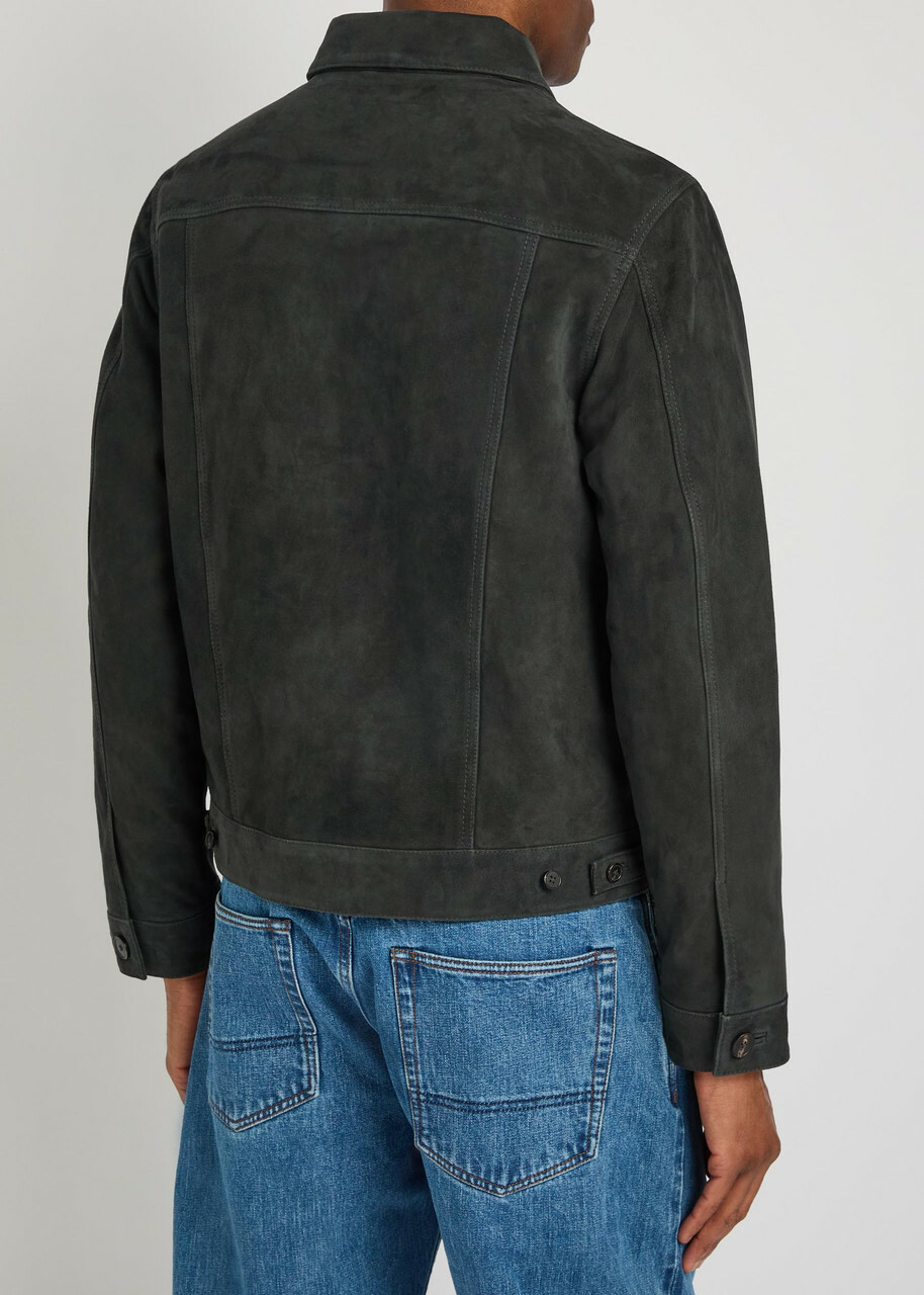 Officine Générale Liam Suede Jacket Grey