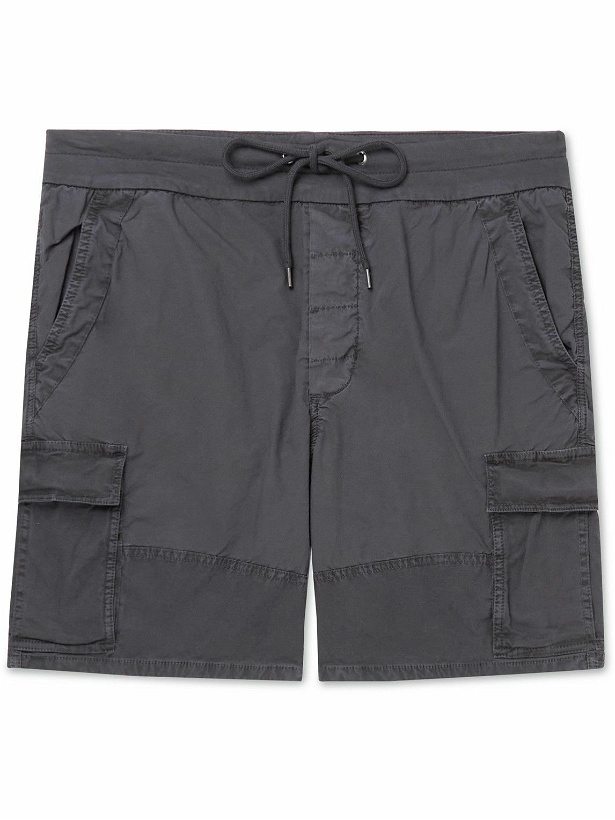Photo: James Perse - Garment-Dyed Cotton-Blend Poplin Cargo Shorts - Gray
