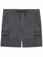 James Perse - Garment-Dyed Cotton-Blend Poplin Cargo Shorts - Gray