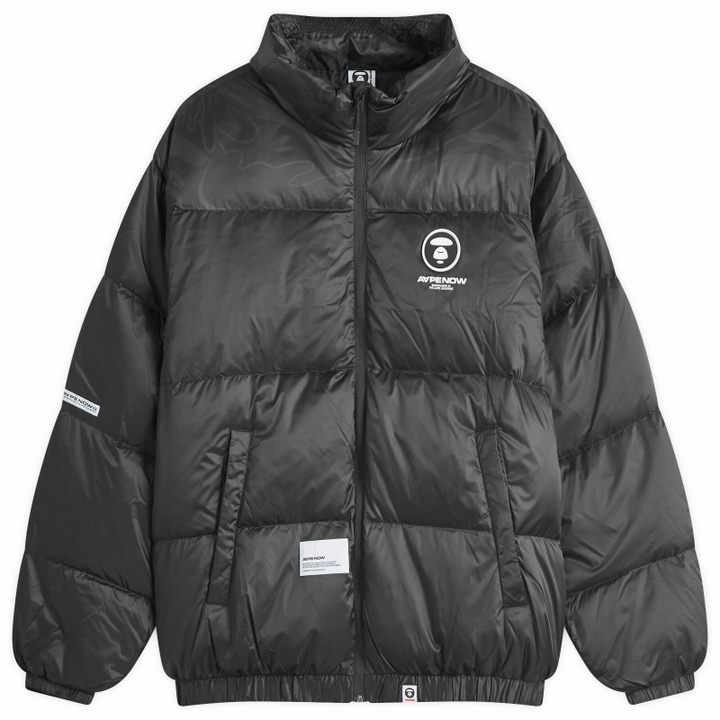 Photo: Men's AAPE Now Camo Down Jacket in Light Black