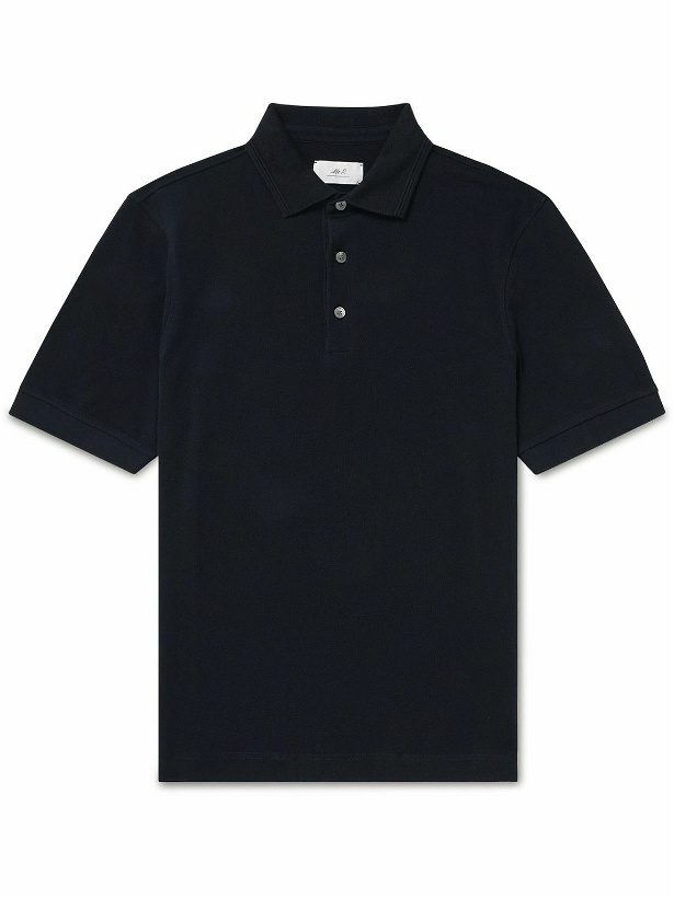 Photo: Mr P. - Cotton-Piqué Polo Shirt - Black