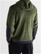 DISTRICT VISION - Noah Shell and Mesh-Trimmed Polartec Fleece Hoodie - Green