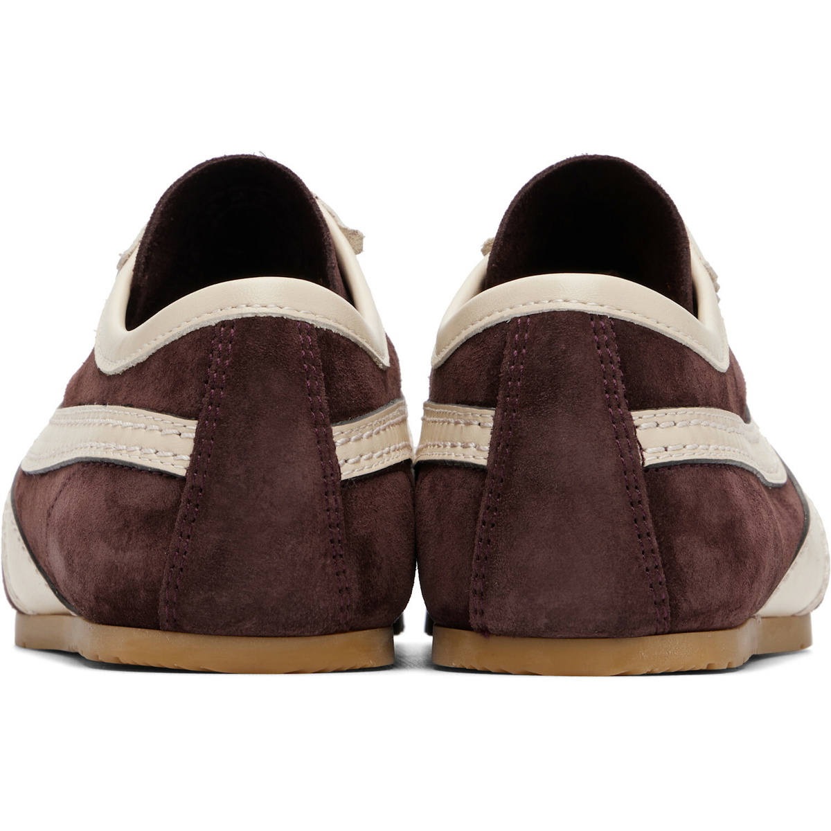 Dries Van Noten Burgundy Suede Sneakers