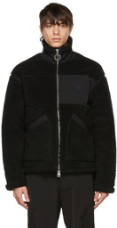 AMI Alexandre Mattiussi Black Ami de Cœur Technical Patch Jacket